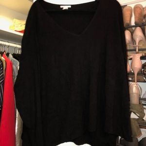 Off the shoulder black sweater